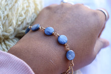 Load image into Gallery viewer, Blue Kyanite Beaded Bangle