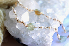 Load image into Gallery viewer, Aquamarine and Pearl Beaded Necklace